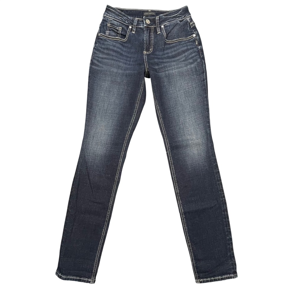 Silver Jeans Dark Wash Boyfriend Denim Pants Women Size 26